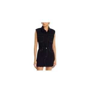 Pistola Black Denim Julia Sleeveless Mini Dress Size Small